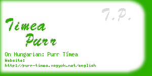 timea purr business card